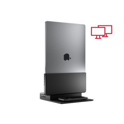 Brydge ProDock Duo - Vertical Dual-Display Thunderbolt 4 Dock for MacBook